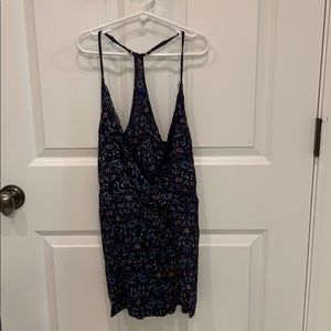 Aeropostale blue and purple floral romper
